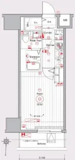 メイクスデザイン入谷II【11階】の間取り