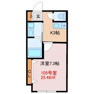 ノースパーク千葉【1階】の間取り