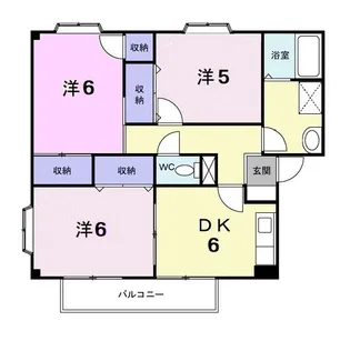 サンシティー75I【1階】の間取り
