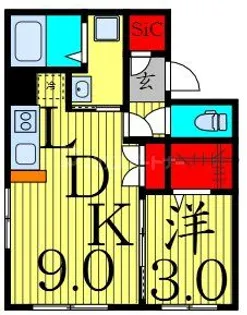 Aster日暮里【2階】の間取り