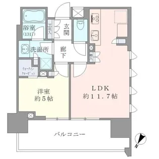 Brillia品川Canal Side【5階】の間取り