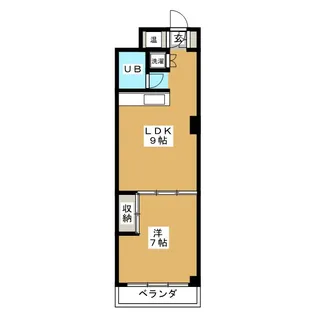 長者町ビジネスマンション【11階】の間取り