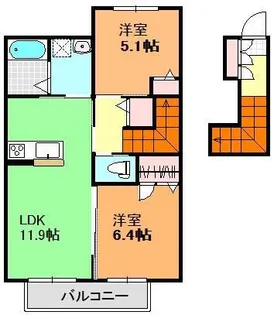 ニュー・モンテ(ShaMaison)【2階】の間取り