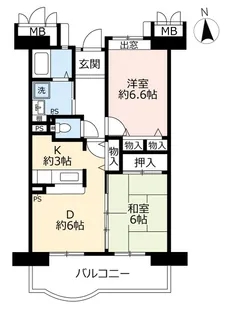 URアーバンラフレ虹ヶ丘東【1階】の間取り