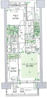 晴海フラッグパークビレッジ C棟【17階】の間取り