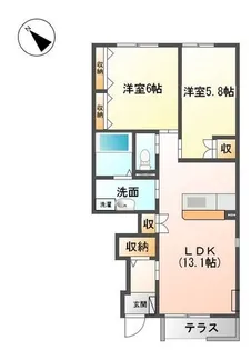 ルミエール【1階】の間取り