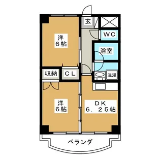 プレストンコート【2階】の間取り