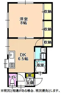 リポージシンエツ【1階】の間取り