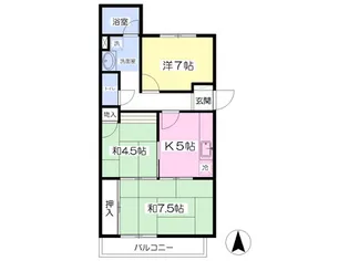 佐重ハイツ【5階】の間取り