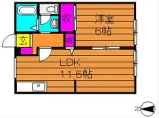 ジョイ福田【2階】の間取り