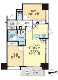 デュオ府中駅前【3階】の間取り