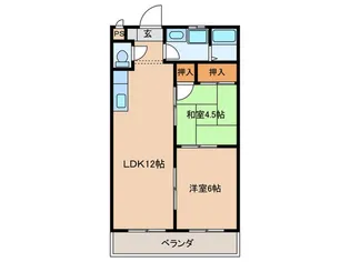 サンリバハイツ【5階】の間取り