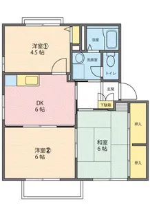 ハイアメニティ光陽【1階】の間取り