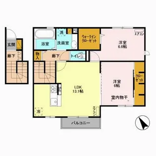 クレストフォーチュン【2階】の間取り