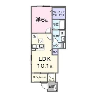 バリーフィールド A【1階】の間取り