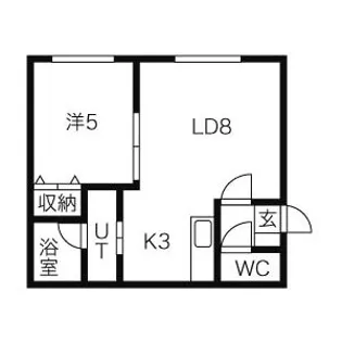 シャレー参番館【2階】の間取り