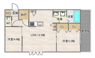 CASA TOA【1階】の間取り