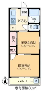 千代田ハイツ【3階】の間取り