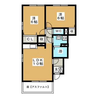 メープル・クロス・タカツカI番館【1階】の間取り