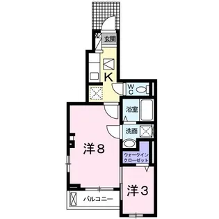 アレグレパス安倉【1階】の間取り