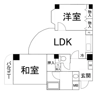 Uスギモト【4階】の間取り