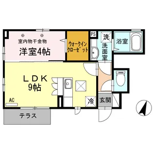 プランタンK 瑞江【1階】の間取り