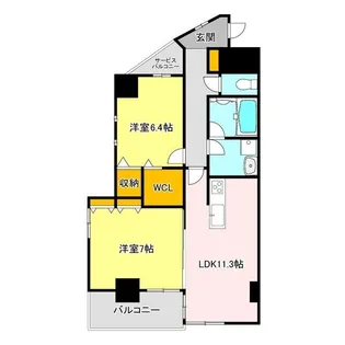 verde陽東【1階】の間取り
