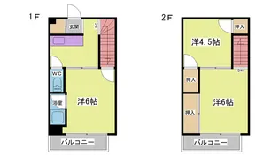 ビレッジハウス鈴蘭台1号棟【1階】の間取り