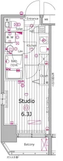 ガーラ・プレシャス渋谷六本木通り【6階】の間取り