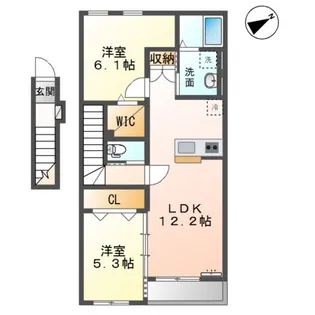 アムール【2階】の間取り