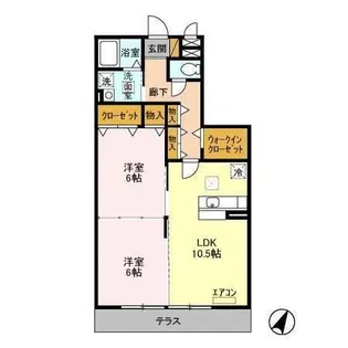 コスモヒルズ【1階】の間取り
