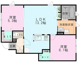 サンパレスマリン千里浜II【1階】の間取り