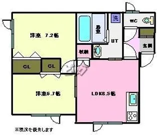 ハスコート・ビスタ【1階】の間取り