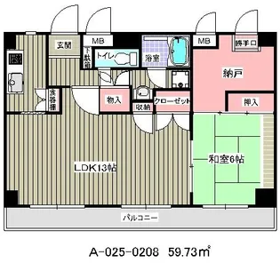 アンダルシア市川【2階】の間取り
