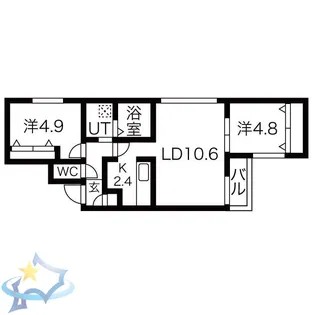 FINO中島公園I【3階】の間取り