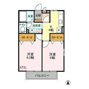 ラ・グラシューズI【2階】の間取り
