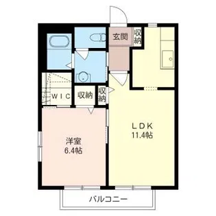 ラフィーネB【2階】の間取り