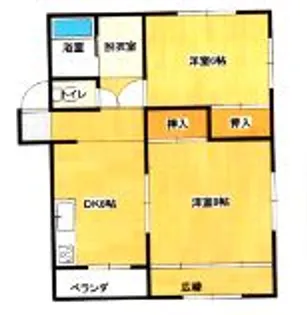 コーポしらさぎ【3階】の間取り