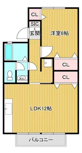 新屋敷ハイツ【2階】の間取り