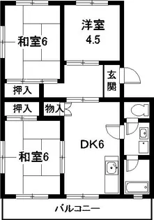 愛知県西尾市米津町仲之畑【アパート】の間取り