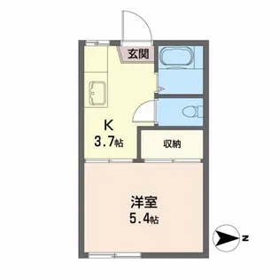 メゾンミモザII【1階】の間取り