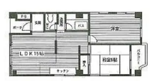 徳殿パークマンション【3階】の間取り