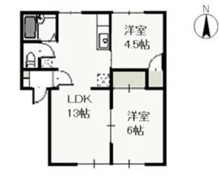 ドミ・アゼリア B【1階】の間取り