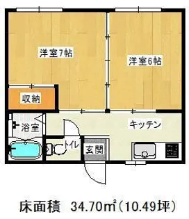 フィールファイン酒田A【2階】の間取り
