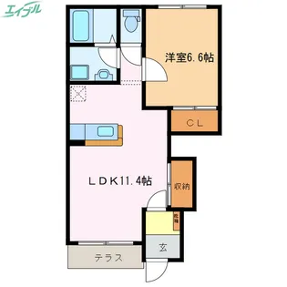 エクシードI【1階】の間取り