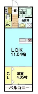 プレミアム向木場【1階】の間取り