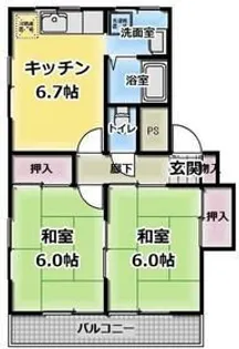 サンハイツ白幡【2階】の間取り