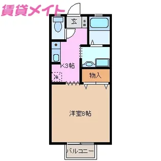 ラ・ルミエールB棟【2階】の間取り