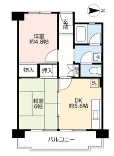 UR鈴蘭台第五【3階】の間取り