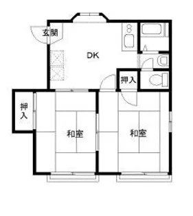 コーポ川島【1階】の間取り